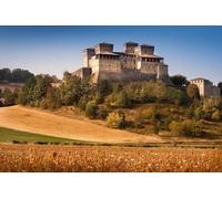 Puzzle de 2000 pièces pour Adultes et Adolescents - Idée Cadeau - Jeux et Puzzles relaxants - Casse-tête - Châteaux d'Italie - Torrechiara - 100 x 70 cm