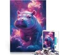 Puzzle de 2000 pièces pour Adultes Hippopotame Cosmique Jouets éducatifs d'apprentissage Cadeau d'œuvre d'art 70x100cm