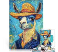 Puzzle de 2000 pièces pour Adultes Lama avec Un Chapeau Jouet éducatif d'apprentissage Cadeau d'anniversaire, Cadeaux, décoration Murale 70x100cm