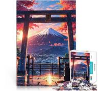 Puzzle de 2000 pièces pour Adultes Le Mont Fuji à l'aube Jouets éducatifs d'apprentissage Interaction Parent-Enfant 70x100cm