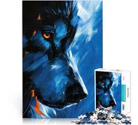 Puzzle de 2000 pièces pour Adultes L'œil du Loup Fabriqué en Carton Convient aux 14 Ans et Plus Jeu Pratique Jeu de Noël Cadeaux pour Femmes。Taille：70x100cm/27.5x39.3pouce