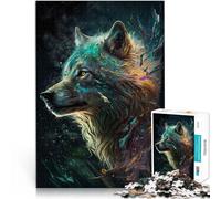Puzzle de 2000 pièces pour Adultes Loup Doux Fait de Papier，pour et à partir de 14 Ans et Plus Jeu Impossible Don d'œuvres d'art。Taille：70x100cm/27.5x39.3pouce