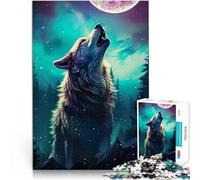 Puzzle de 2000 pièces pour Adultes Loup Noir Jouets addictifs pour Le défi de l'intelligence cérébrale Décoration Parfaite 70x100cm