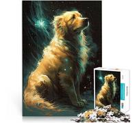 Puzzle de 2000 pièces pour Adultes Mythe du Chien Golden Retriever pour Les 14 Ans et Plus pour Une soirée de Jeux et de Divertissement en Famille Collection d'artistes, Beaux-Arts。