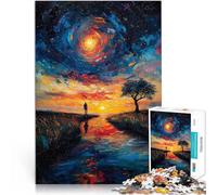 Puzzle de 2000 pièces pour Adultes Peinture à l'huile de la rivière Solitaire Casse-tête De Superbes Cadeaux et Jouets 70x100cm