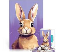 Puzzle de 2000 pièces pour Adultes Portrait de Lapin Mignon Jeu Familial Anti-Stress Défi Difficile décoration Murale 70x100cm