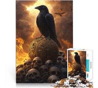 Puzzle de 2000 pièces pour Adultes Prophétie du Corbeau Mystique Assemblage du modèle Jeu éducatif pour Anniversaire, Noël 70x100cm