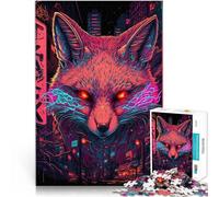Puzzle de 2000 pièces pour Adultes Renard néon Compétition de Vitesse Manuelle Activités Amusantes à la Maison, Cadeaux d'anniversaire, Cadeaux de Voyage, 70x100cm