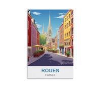 Puzzle de 2000 pièces pour Adultes, Rouen, France. Puzzle de 2000 pièces à Peindre, Puzzle Stimulant à réaliser soi-même, 100 x 70 cm.