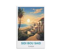 Puzzle de 2000 pièces pour Adultes, Sidi BOU Said Tunisie, Puzzle Impossible de 2000 pièces pour Adultes, Jeu éducatif 100x70cm