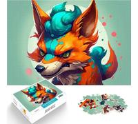 Puzzle de 2000 pièces pour Adultes Style de Dessin animé du Renard Défi Difficile Décoration Murale, Cadeaux Uniques pour Anniversaire et Noël 70x100cm