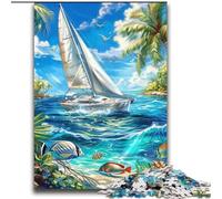 Puzzle de 2000 pièces pour Adultes, thème de Bateau naviguant sur l'océan, idéal pour Toute la Famille 70x100cm