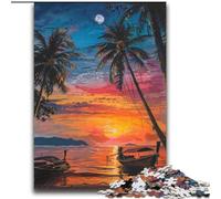 Puzzle de 2000 pièces représentant des Bateaux sur la côte, Peinture à l'huile, pour Adultes, Jeu éducatif Familial, idéal pour la décoration de Bureau (70x100cm)