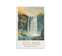 Puzzle de 2000 pièces représentant la Cascade de Skógafoss en Islande : Un Jeu de Puzzle Stimulant et Impossible à réaliser, idéal pour décorer Une Maison ou Une Famille (70 x 100 cm).