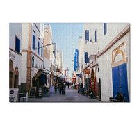 Puzzle de 2000 pièces représentant la médina d'Essaouira, Maroc. Illustration, Souvenir de Voyage, 100 x 70 cm.