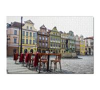 Puzzle de 2000 pièces représentant la Place du Vieux marché de Poznań, Pologne. Illustration, Souvenir de Voyage, 70 x 100 cm.