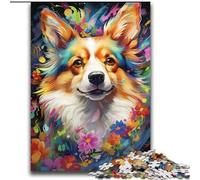 Puzzle de 2000 pièces représentant Un Chien Corgi coloré pour Adultes, idéal pour Les Vacances et Les Moments de détente Chaque pièce est Unique - Jeu Familial Stimulant et Amusant (70x100cm)