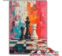 Puzzle de 2000 pièces représentant Un Jeu d'échecs, Peinture à l'huile, pour Adultes, à partir de 14 Ans Un Plaisir en Famille idéal comme Cadeau pour Toute la Famille (70x100cm)