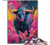 Puzzle de 2000 pièces représentant Un Taureau pour Adultes et Adolescents, Jeu Stimulant et Amusant en Famille, Cadeau d'anniversaire, décoration Murale 70x100cm