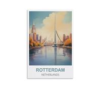 Puzzle de 2000 pièces, Rotterdam, Pays-Bas. Puzzle de 2000 pièces pour Adultes, Enfants et Adolescents. Jeu de Puzzle pour Grandes familles. Dimensions : 100 x 70 cm.