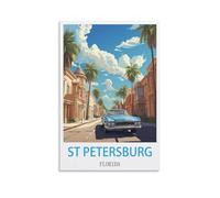 Puzzle de 2000 pièces, Saint-Pétersbourg, Floride. Puzzle de 2000 pièces pour Adolescents et Enfants, Jeu de réflexion et de Divertissement, 100 x 70 cm.