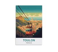 Puzzle de 2000 pièces, Toulon, France. Jeu de décompression pour Adultes, idéal pour Les étudiants et Les Enfants. Cadeau de Noël ou d'anniversaire. 100 x 70 cm.