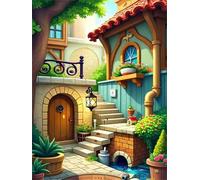 Puzzle de 30 pièces pour Adultes, Puzzle Adulte 30 Pieces coloré, Puzzles Difficile Impossible Activité Familiale Parfaite(Maison Jardin d’Arbres)