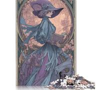 Puzzle de 300 pièces « Élégance enchantée » : Illustration de Mode Fantastique, Puzzle en Bois, pour la Famille et Les Amis, 300 pièces (40 x 28 cm).