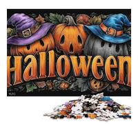 Puzzle de 300 pièces Halloween, carrés Magiques, Puzzles en Bois pour Adultes, décoration intérieure, Jouet Puzzle 300 pièces (40x28cm)