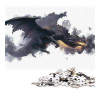 Puzzle de 300 pièces « La Fureur du Dragon » : Une bête de feu en vol, pour Adultes et Adolescents, idéal pour des soirées Jeux en Famille. 300 pièces (40 x 28 cm).