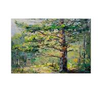 Puzzle de 300 pièces, peinture à l'huile de printemps, arbre de pin, puzzle en bois, paysage naturel, décorations de plantes pour divertissement à domicile