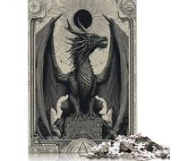 Puzzle de 300 pièces pour Adultes - 300 pièces - Symbole Mystique de l'ascension du Dragon - Puzzle en Bois - Jeu intellectuel - 300 pièces (40 x 28 cm)
