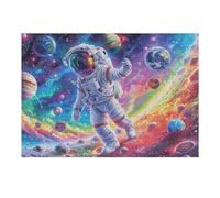 Puzzle De 300 Pièces pour Adultes Astronaute Espace Galaxie 40x28cm Puzzle d'art Thérapie Idéal pour Santé Mentale Anti-Stress Régulation Émotionnelle Cadeau