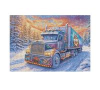 Puzzle De 300 Pièces pour Adultes Camion Multicolore 300 PCS 40x28cm Puzzle d'art Thérapie Idéal pour Santé Mentale Anti-Stress Régulation Émotionnelle Cadeau