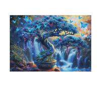 Puzzle De 300 Pièces pour Adultes Cascade Forêt Arbre de Vie 40x28cm Niveau Difficulté Élevé pour Joueurs Avancés Idéal pour Entraînement Compétences Défiez-Vous