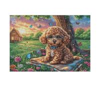 Puzzle De 300 Pièces pour Adultes Cavalier King Charles Spaniel Automne Forêt 40x28cm Adapté Aux Enfants Idéal pour Interaction Parents-Enfants Améliore La Concentration des Enfants