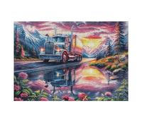 Puzzle De 300 Pièces pour Adultes Coucher de Soleil Maison au Bord du Lac Paysage 40x28cm Puzzle Hobby Relaxant Idéal pour Loisir Quotidien Réduit Le Stress Améliore L'Humeur Cadeau