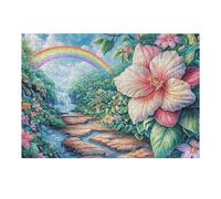 Puzzle De 300 Pièces pour Adultes Jardin de Lys Path 40x28cm Cadeau De Noël pour Enfants Adolescents Adultes Activité Familiale Amusante Temps De Fête