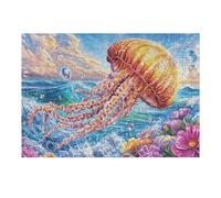 Puzzle De 300 Pièces pour Adultes Méduse dans la Vague 300 PCS 40x28cm Puzzle Hobby Relaxant Idéal pour Loisir Quotidien Réduit Le Stress Améliore L'Humeur Cadeau