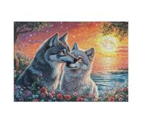 Puzzle De 300 Pièces pour Adultes Renardeau Neigeux 40x28cm Puzzle d'art Collectionnable Idéal pour Amateurs Matériau Durable Résistant Groupe Cadeau