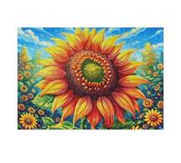 Puzzle De 300 Pièces pour Adultes Tournesol géant 300 PCS 40x28cm Puzzle Anti-Stress pour Employés De Bureau Idéal pour Détente Après Le Travail Hobby Cadeau