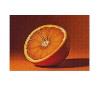 Puzzle de 300 pièces - Puzzle demi-orange personnalisé en bois pour adultes - Puzzle photo artistique à suspendre au mur pour anniversaire, mariage, Saint-Valentin, anniversaire de mariage