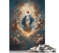 Puzzle de 300 pièces représentant l'Ascension céleste avec des Anges, en Bois, pour Adultes et Jeux éducatifs familiaux (40 x 28 cm).