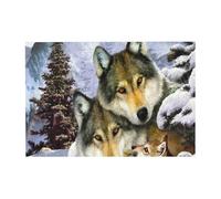 Puzzle de 300 pièces représentant Un Loup, avec boîte d'emballage pour Adultes - Puzzle en Bois