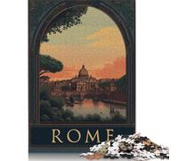 Puzzle de 300 pièces « Rome, Ville d'une beauté éternelle » en Bois, Jeu éducatif pour Adultes et Enfants, idée Cadeau de Noël. 300 pièces (40 x 28 cm).
