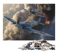 Puzzle de 300 pièces Spitfire Duo en Action pour Adultes - Cadeau d'halloween - Jeu éducatif - Jouet défi - 300 pièces (40 x 28 cm)