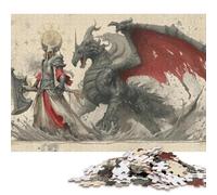 Puzzle de 300 pièces « Tueur de Dragons » pour Adultes, Cadeau d'halloween, décoration et Cadeau Uniques pour la Maison, 300 pièces (40 x 28 cm)