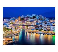 Puzzle de 3000 pièces pour Adultes, célèbre Puzzle de l’île de crète, Jouet DIY de Vue Nocturne Charmante, Cadeau Cartoon