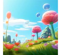 Puzzle de 35 Pièces pour Adultes, Dessin animé Paysage Prairie Puzzle pour Adultes 35 pièces, Puzzles de Qualité Supérieure Coloré, Le Cadeau Parfait pour La Famille Et Les Amis