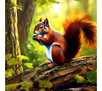 Puzzle de 35 pièces pour Adultes,Écureuil de la Jungle DIY Puzzles Divertissement Créatif,Puzzle Classiques,Cadeaux pour Art Mural(12 x 12 cm)